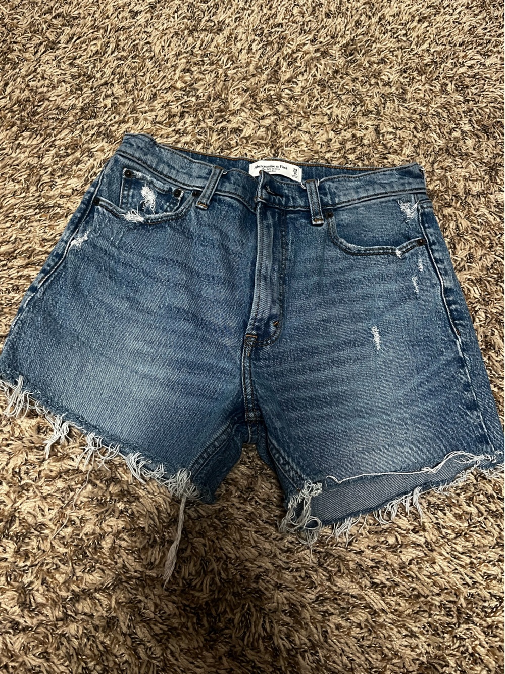 Abercrombie & Fitch 90s High Rise Skinny Cutoff Jean Shorts 29/8